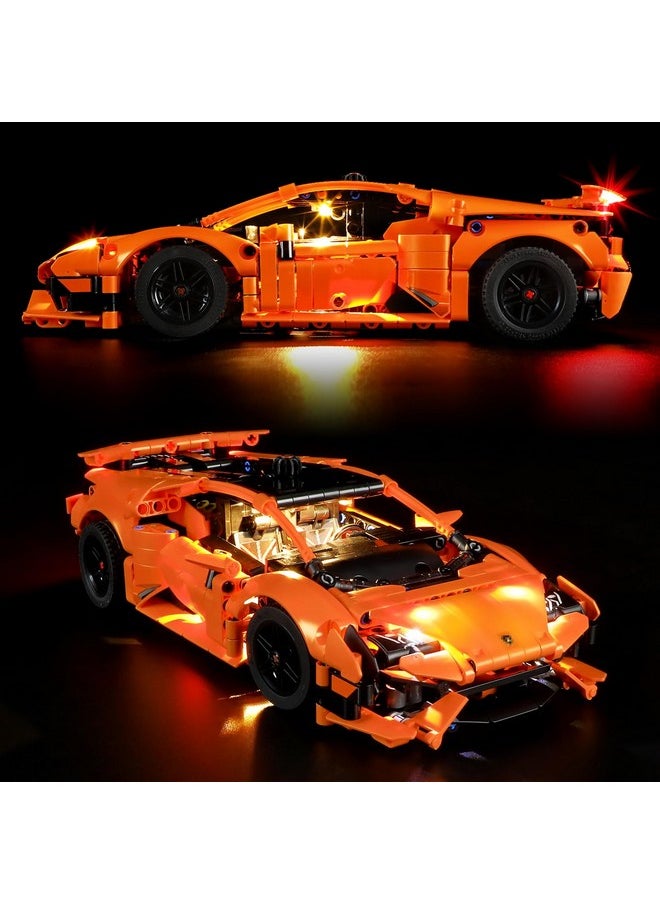 BRIKSMAX BRIKSMAX Led Lighting Kit for Lego-42196 Lamborghini Huracán Tecnica Orange - Compatible with Lego Technic Building Set- Not Include Lego Set  - Image 3