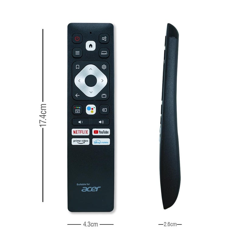 ALERHA Compatible with Acer Tv Remote Original Model Suitable for I Series and H Series Smart Android 2K 4K 32 40 43 50 55 65 75 LED UHD FHD Television Without Command Control (Match Existing Remote) - Image 2