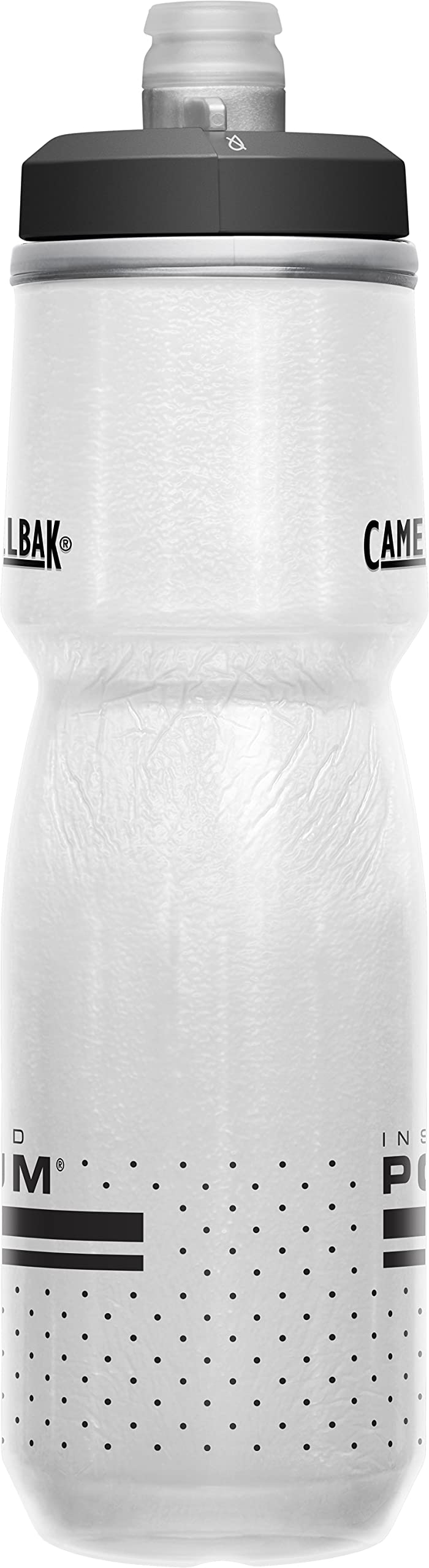 CamelBak Podium Chill Insulated Bike Water Bottle - Easy Squeeze Bottle - Fits Most Bike Cages - 24oz  White/Black - Image 3