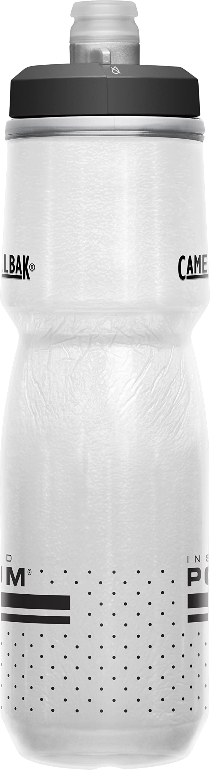 CamelBak Podium Chill Insulated Bike Water Bottle - Easy Squeeze Bottle - Fits Most Bike Cages - 24oz  White/Black - Image 1