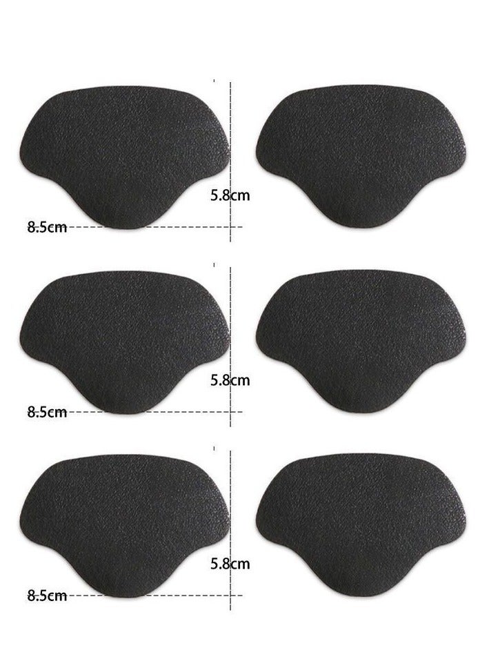 Shoe stickers for eyelet heel repair subsidy kit, self-adhesive inner leather heel pad, sneaker rubber sole repair glue, suitable for most types of shoes - black 3 pairs  - Image 1