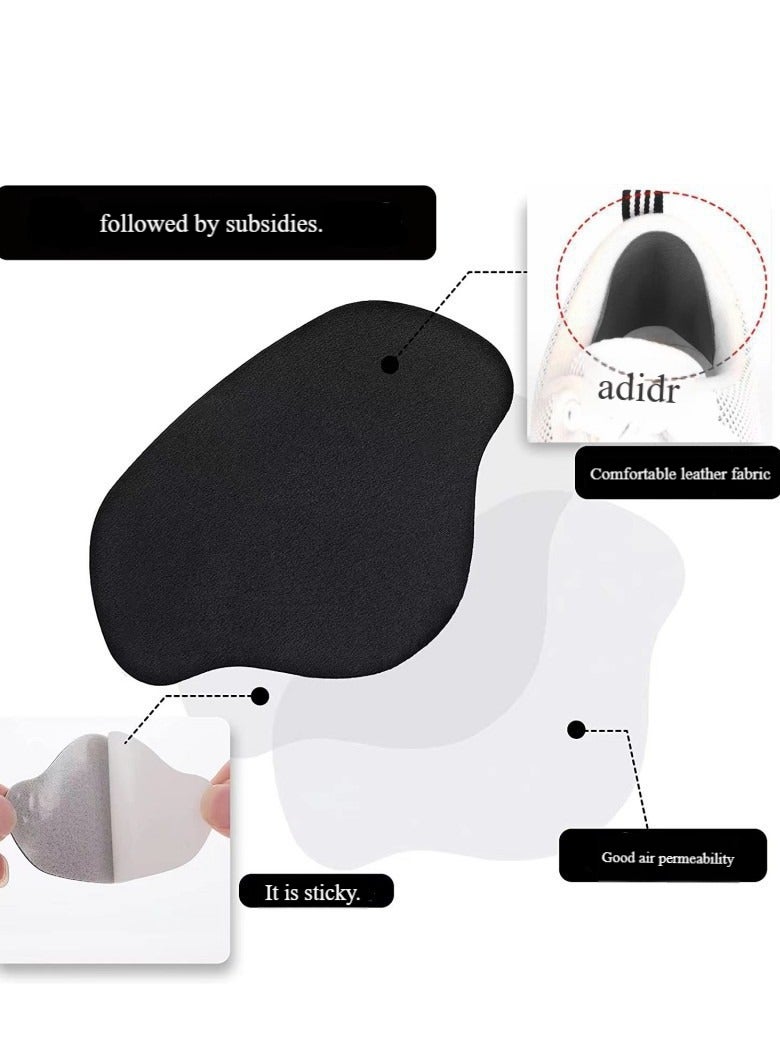 Shoe stickers for eyelet heel repair subsidy kit, self-adhesive inner leather heel pad, sneaker rubber sole repair glue, suitable for most types of shoes - black 3 pairs  - Image 3