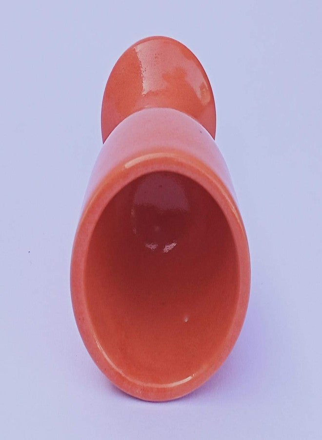 WHOLELIFEOBJECTS Soft Boiled Egg Holder | Ceramic Egg Cup Set | Ceramic Egg Holder Pottery Housewarming Gift Set of 2 (Orange) - Image 2