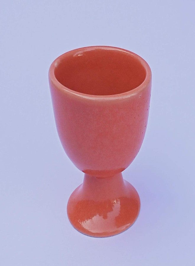WHOLELIFEOBJECTS Soft Boiled Egg Holder | Ceramic Egg Cup Set | Ceramic Egg Holder Pottery Housewarming Gift Set of 2 (Orange) - Image 3
