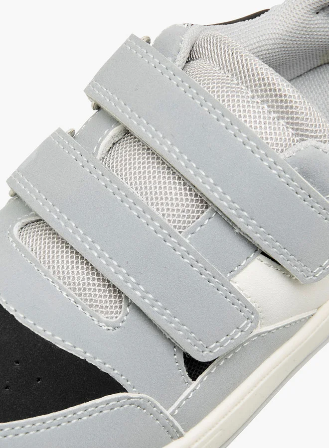 JUNIORS Panelled Sneakers with Hook and Loop Closure