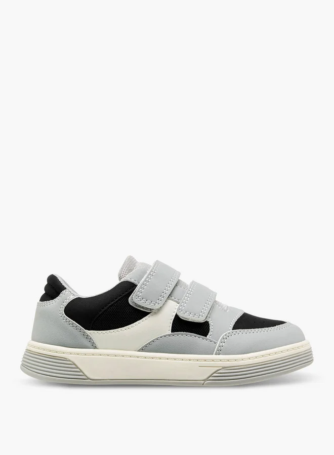 JUNIORS Panelled Sneakers with Hook and Loop Closure