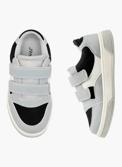 JUNIORS Panelled Sneakers with Hook and Loop Closure