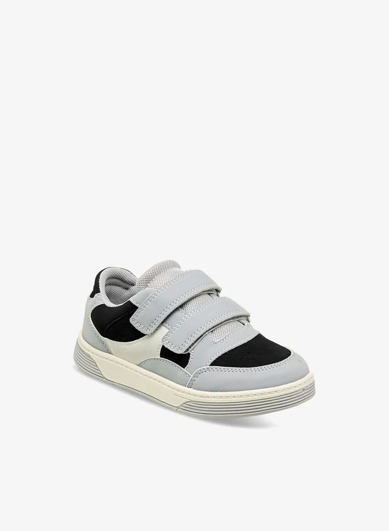 JUNIORS Panelled Sneakers with Hook and Loop Closure