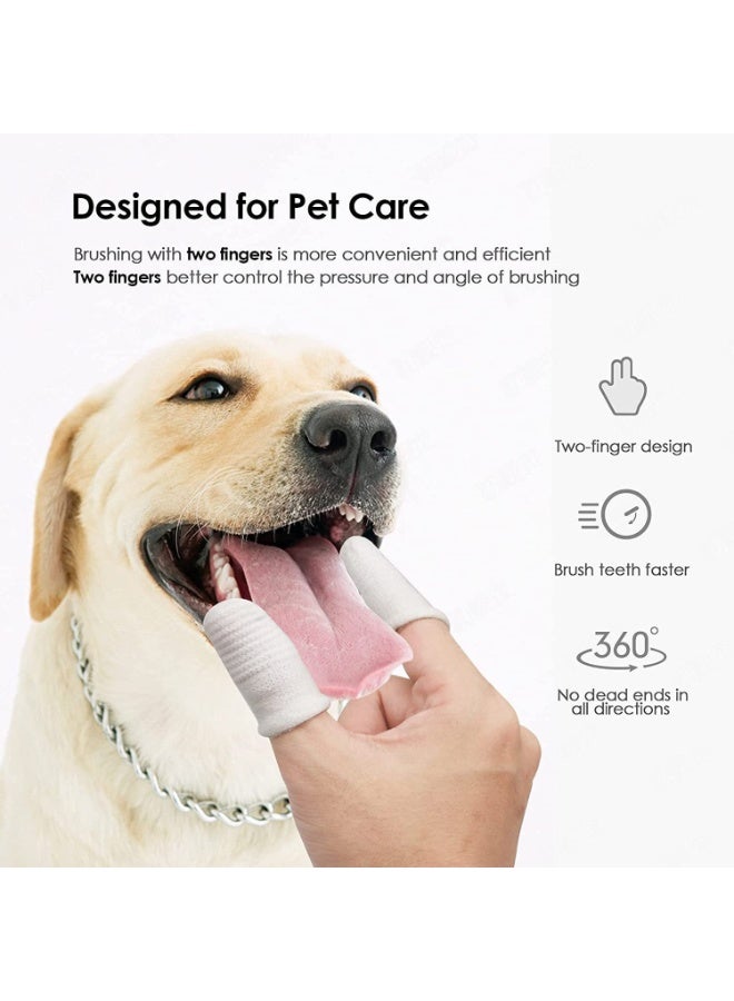 الحيوانات الأليفة تنظيف الاصبع مجموعات ، أدوات تنظيف الأسنان للقطط والكلاب ، وأدوات تنظيف الفم ، ومجموعات الاصبع لتنظيف الحيوانات الأليفة لإزالة الجير - Image 1