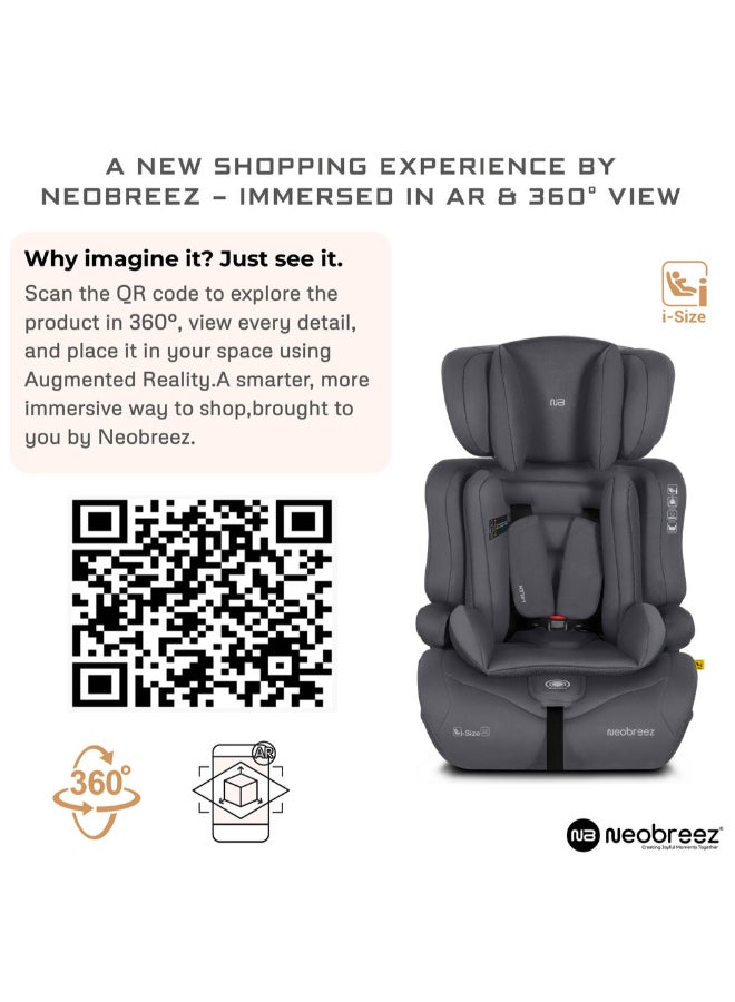 نيوبريز مقعد سيارة عالمي للأطفال  في ، معزز عالي الظهر، مسند رأس قابل للتعديل، حزام أمان  نقاط، حزام  نقاط، - كجم،  شهرًا -  سنة، المجموعة - Image 2