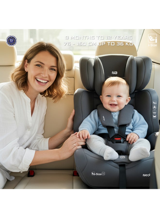 نيوبريز مقعد سيارة عالمي للأطفال  في ، معزز عالي الظهر، مسند رأس قابل للتعديل، حزام أمان  نقاط، حزام  نقاط، - كجم،  شهرًا -  سنة، المجموعة - Image 5