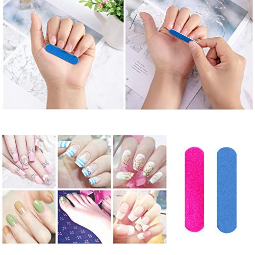 Transun Moo Mini Nail Files Bulk, 100 Pack 2 Inches Disposable Double Sided Emery Boards Manicure Pedicure Tools(1002) - Image 3