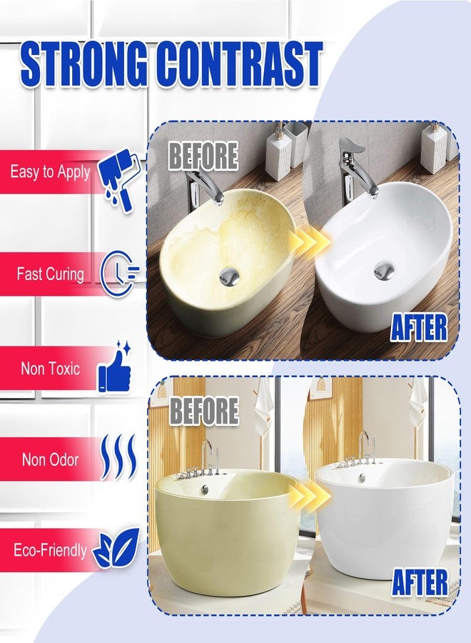 Limino Tub and Tile Refinishing Kit - 35oz Semi-Gloss White Tile Paint with Tools for Bathtub Sink Countertop for Bathroom Kitchen, Bathtub Paint for Ceramic, Porcelain Fiberglass, Low Odor, 50-60 sq.ft - Image 4