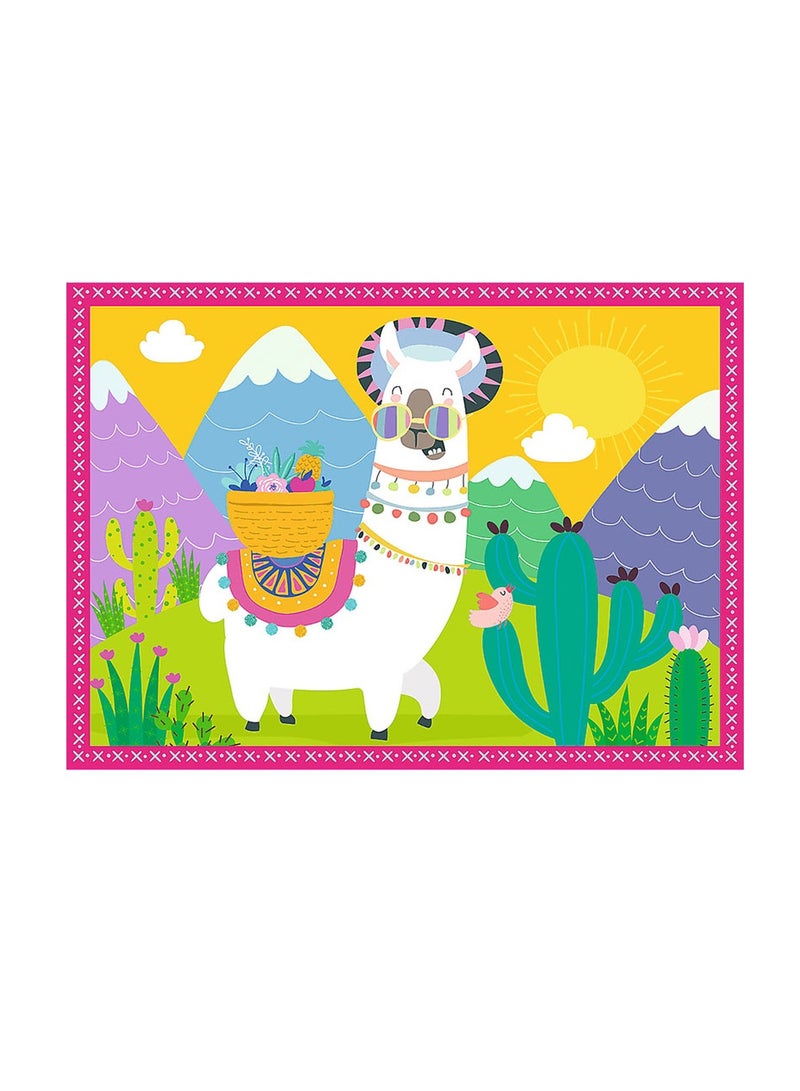 Trefl - Llamas on vacation 4 in 1 Puzzle 35 + 48 + 54 + 70 Pieces - 34322