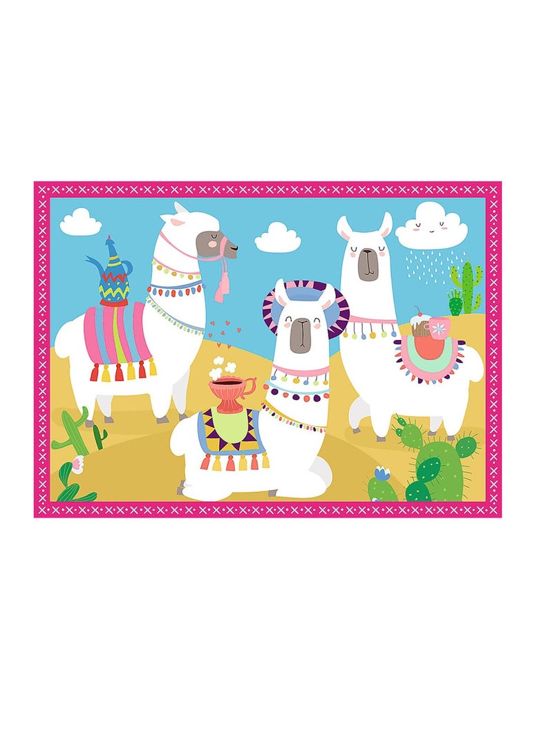 Trefl - Llamas on vacation 4 in 1 Puzzle 35 + 48 + 54 + 70 Pieces - 34322