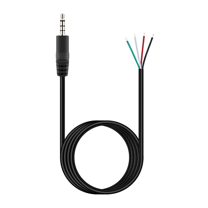 Fancasee 6FT 3.5mm 1/8" to Speaker Wire TRRS Stereo Male Plug to Bare Wire Pigtail 3.5mm Jack Connector Adapter Repair Audio Cable for Microphone Headphone Headset Earphone Speaker - Image 1