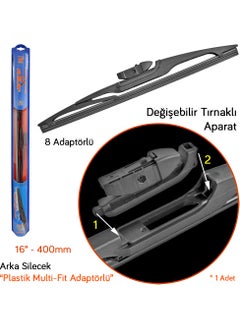 RBW 95016 Plastic Multi-Fit 16 Inch / 400 mm Rear Wiper with 8 Adapters  - Image 4