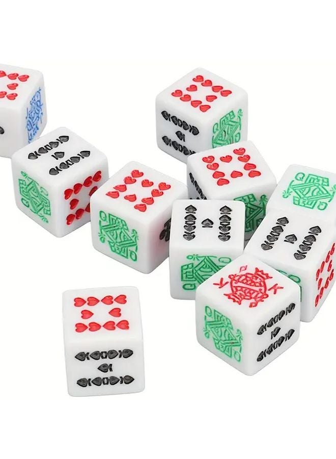 10pcs 16mm Square JQK Pattern Dice For Board Games Entertainment - Image 5