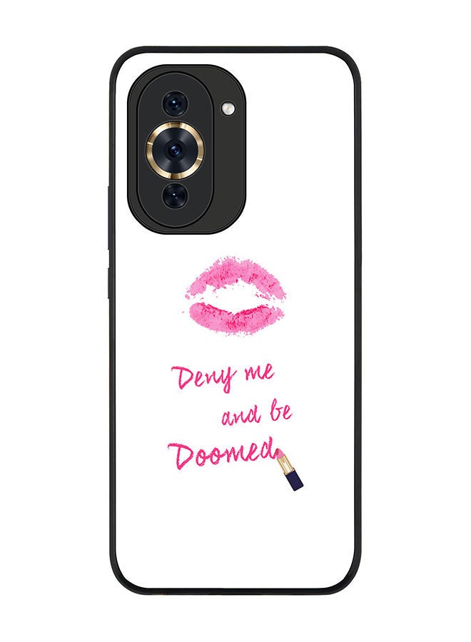 Stylizedd Rugged Black edge case for Huawei nova 10 4G Slim fit Soft Case Flexible Rubber Edges Anti Drop TPU Gel Thin Cover -  Raining Lipsticks - Image 1