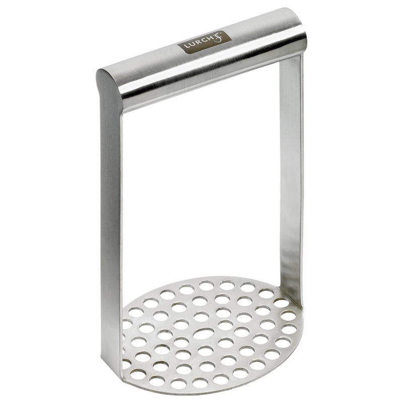 LURCH Germany Heavy Duty Potato Masher With Horizontal Handle  Avocado Masher  Versatile Food Masher For Vegetable  Made of Durable Stainless Steel  75 Inches  Silver