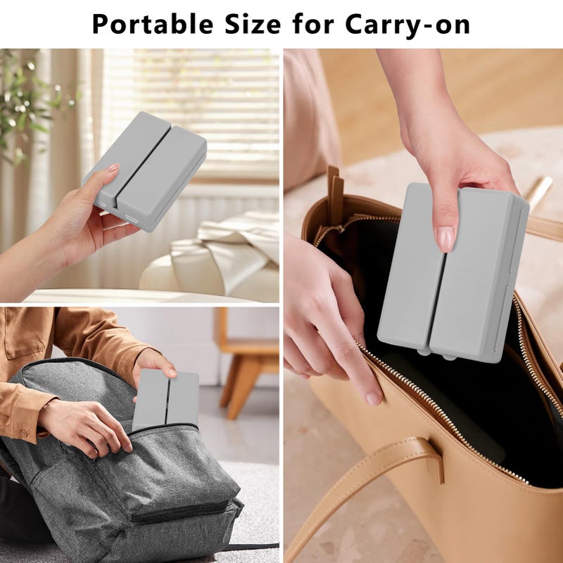 FYY Daily Pill Organizer,7 Compartments Portable Pill Case Travel Pill Organizer,[Folding Design] Pill Box for Purse Pocket to Hold Vitamins,Cod Liver Oil,Supplements and Medication-Grey - Image 3