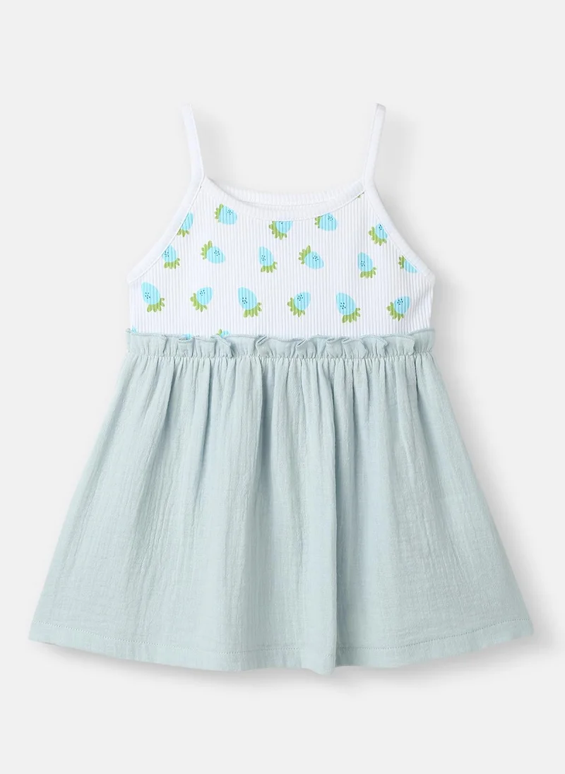 نوتيناتي Girls’ Cotton Frock |All Over Printed Dress| Knit and Woven | 3-24 Months