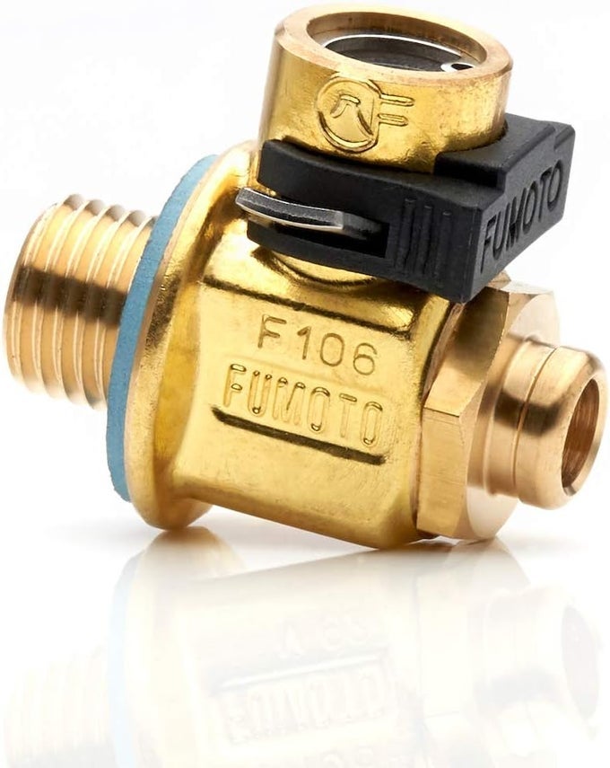 Original F108S Fs-Series Drain Valve With Short Nipple And Lever Clip, Bronze, 16Mm-1.5