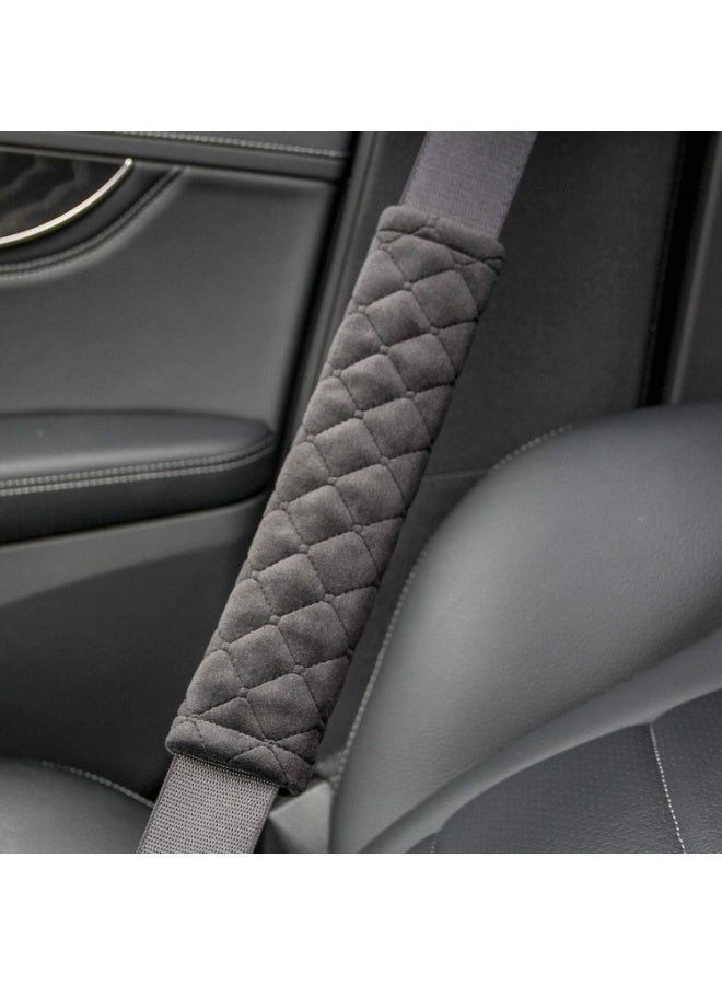 Soft Auto Seat Belt Cover Seatbelt Shoulder Pad 2 PCS for a More Comfortable Driving Compatible with All Cars and Backpack Black - Image 4