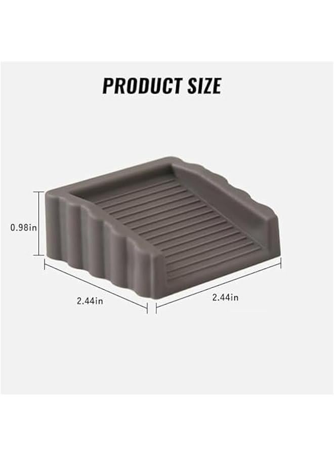 Rubber Door Stoppers Wedge,Bidirectional Door Stops,Small Size Cube Doorstop,Doors Stops for Door (Black+White)  - Image 5