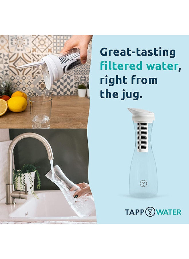 PitcherPro Glass Water Filter Jug that Filters Limescale and 80+ Contaminants Water Filter Jugs and Get Up to 1.45 L of Filtered Water