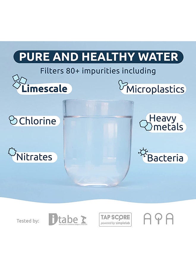 PitcherPro Glass Water Filter Jug that Filters Limescale and 80+ Contaminants Water Filter Jugs and Get Up to 1.45 L of Filtered Water