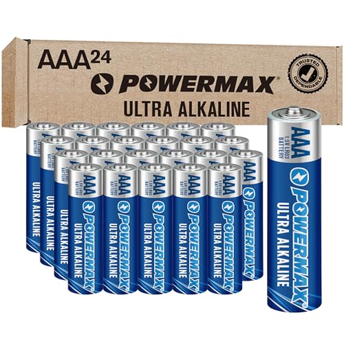 Powermax 24-Count Triple AAA Batteries, Ultra Long Lasting Alkaline Battery for Home and Office, 10-Year Shelf Life, Reclosable Packaging - Image 1