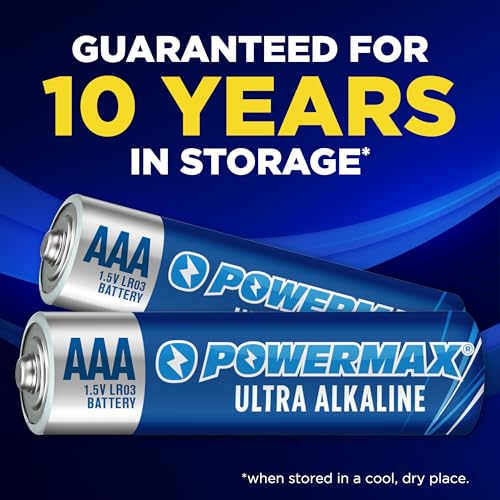 Powermax 24-Count Triple AAA Batteries, Ultra Long Lasting Alkaline Battery for Home and Office, 10-Year Shelf Life, Reclosable Packaging - Image 4