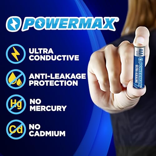 Powermax 24-Count Triple AAA Batteries, Ultra Long Lasting Alkaline Battery for Home and Office, 10-Year Shelf Life, Reclosable Packaging - Image 5