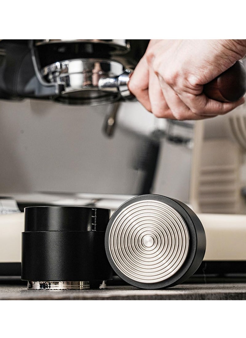 Coffee leveled ripple tamper with needle distributer 53mm