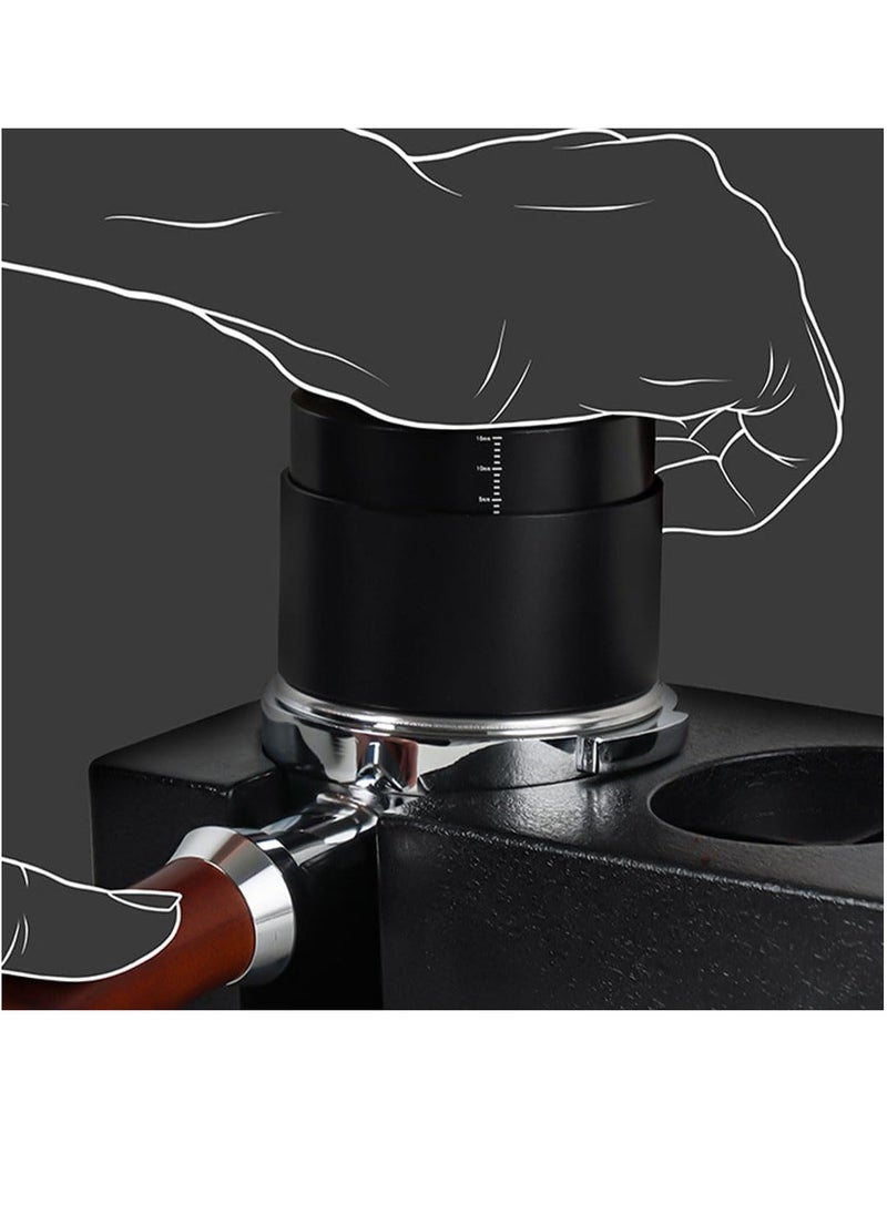 Coffee leveled ripple tamper with needle distributer 53mm
