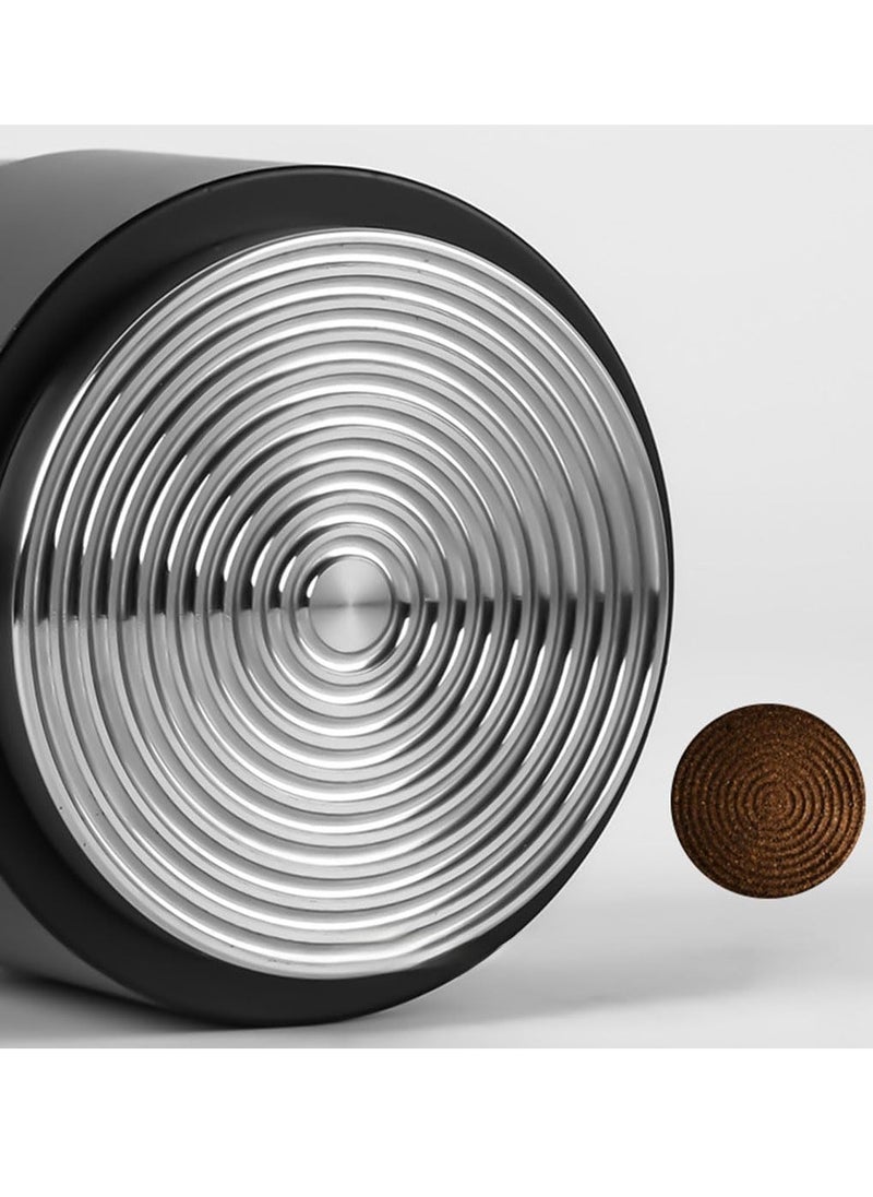 Coffee leveled ripple tamper with needle distributer 53mm