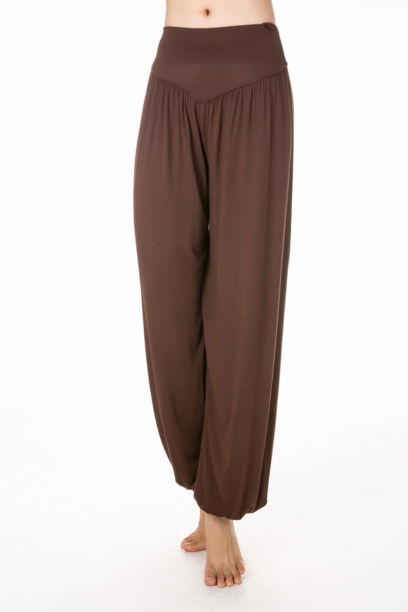 Qi Ta Women's Modal Yoga Pants Loose Dance Pants Bloomers Casual Long Pants Breathable - Image 1