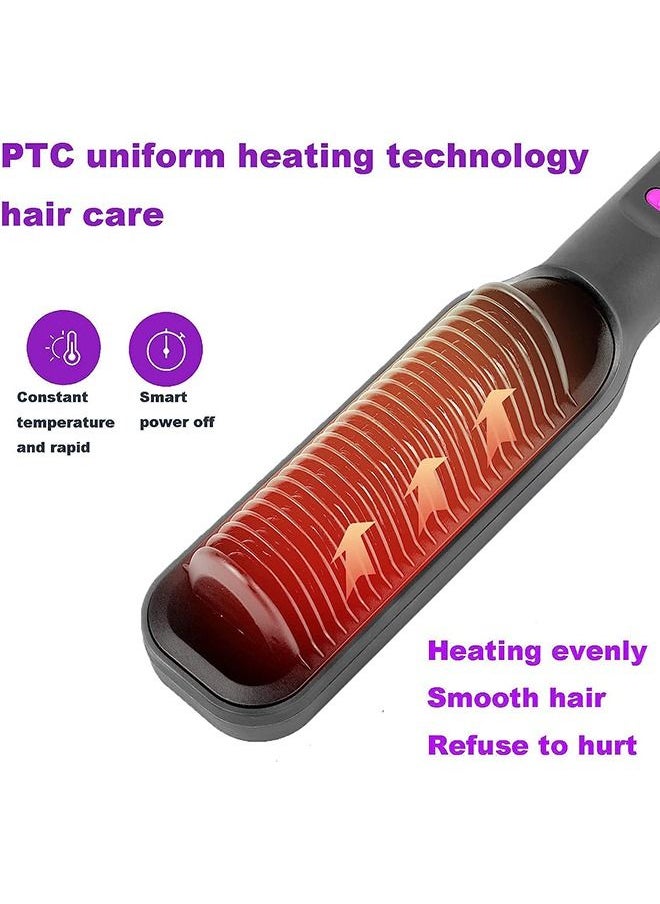 Arabest - Hair Straightener Brush, Built-In Comb Negative Lon Brush with Lcd Display Screen, With Anti-Scald Feature, Free Temperature Regulation & Auto-Off Function for Professional Hair Salon at Home - Image 1