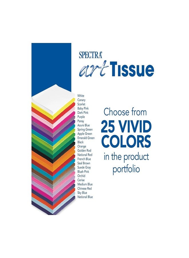 School Specialty Spectra 0059130 Deluxe Bleeding Tissue Paper, 20" x 30" Size, Emerald Green (Pack of 24) - Image 2