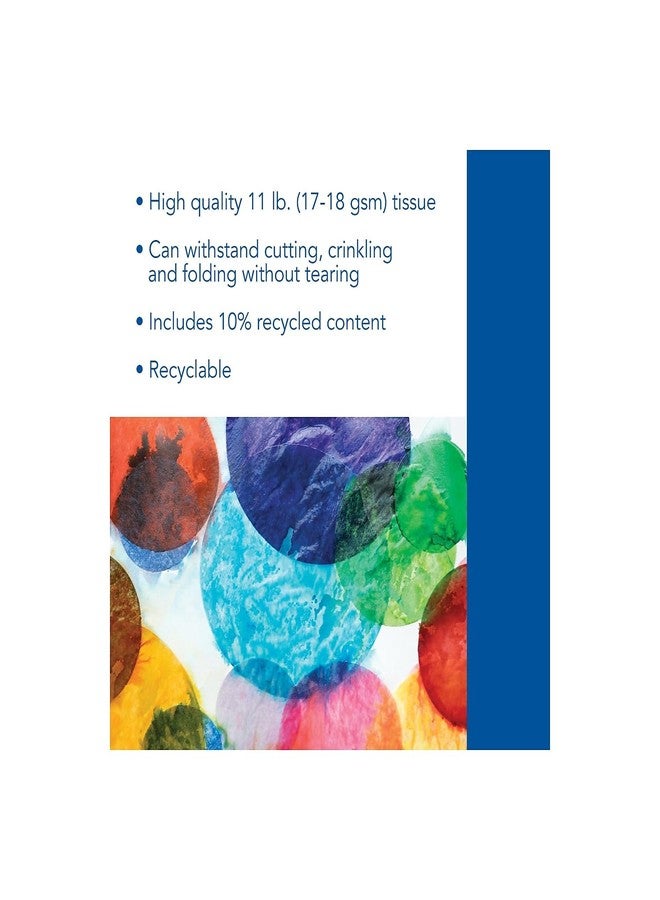 School Specialty Spectra 0059130 Deluxe Bleeding Tissue Paper, 20" x 30" Size, Emerald Green (Pack of 24) - Image 3