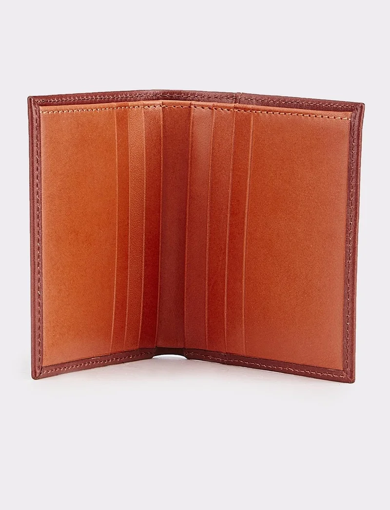 Cabani Men's Genuine Leather Brown Card Holder Wallet