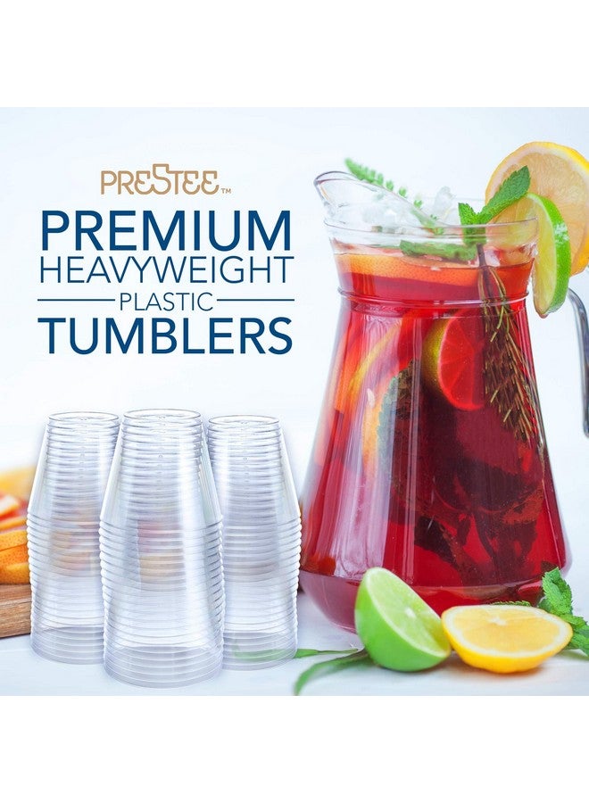 Prestee Small Clear Plastic Cups - 5 oz. 200 Pack - Hard Disposable Cup - Wine and Plastic Cocktail Glasses - Drinking and Party Punch Cups and Bulk Wedding Tumblers - Image 2