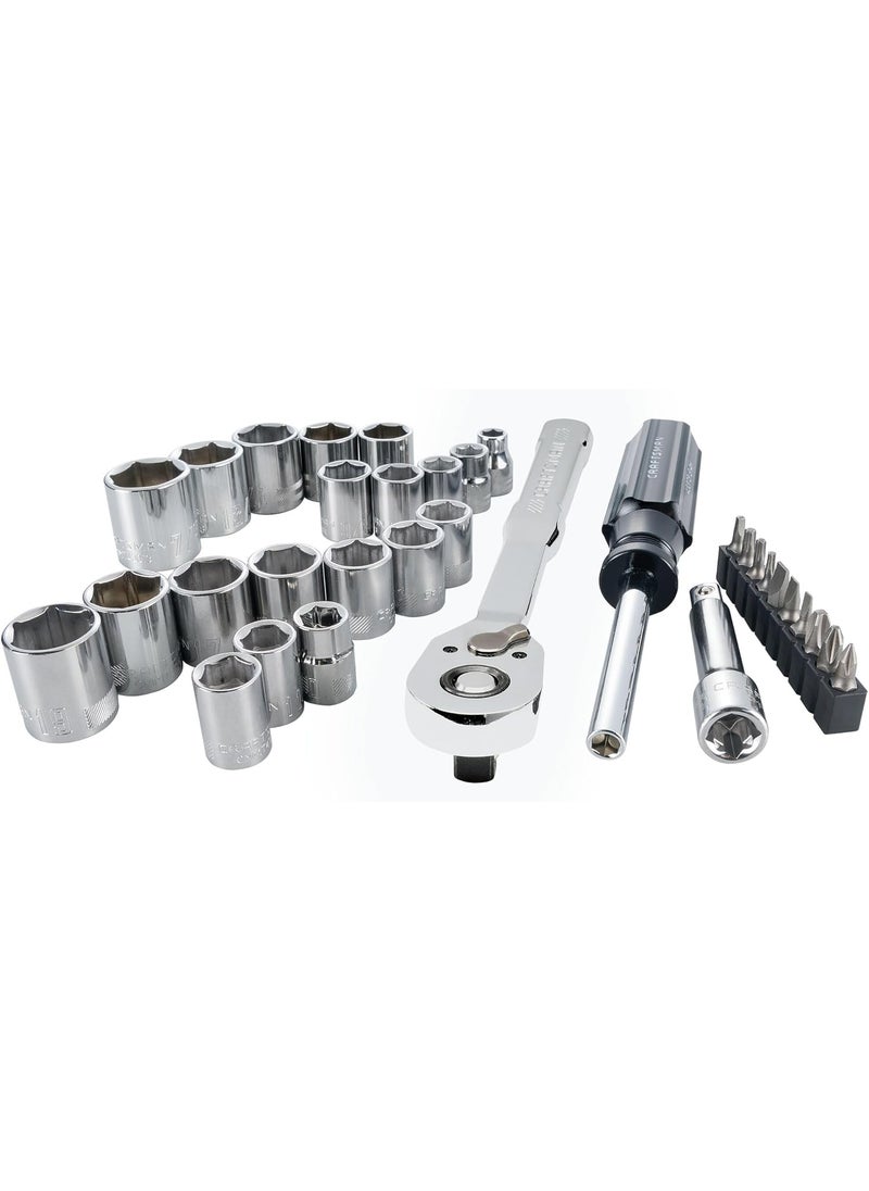CRAFTSMAN CRAFTSMAN Mechanics Tool Set 33 Piece 38 Inch Drive SAEMetric CMMT12113  - Image 4