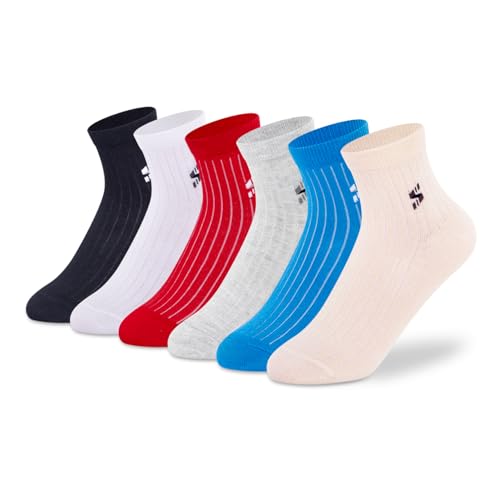 Supersox Ankle Length Soft, Cute & Cozy Socks for Kids, Made with Breathable, Anti Odour & Moisture Absorbent Combed Cotton with a Extra Durable Welt, Ideal For All Day Wear (Pack Of 6)(3-4 Years) - Image 1