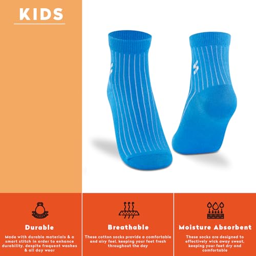 Supersox Ankle Length Soft, Cute & Cozy Socks for Kids, Made with Breathable, Anti Odour & Moisture Absorbent Combed Cotton with a Extra Durable Welt, Ideal For All Day Wear (Pack Of 6)(3-4 Years) - Image 5