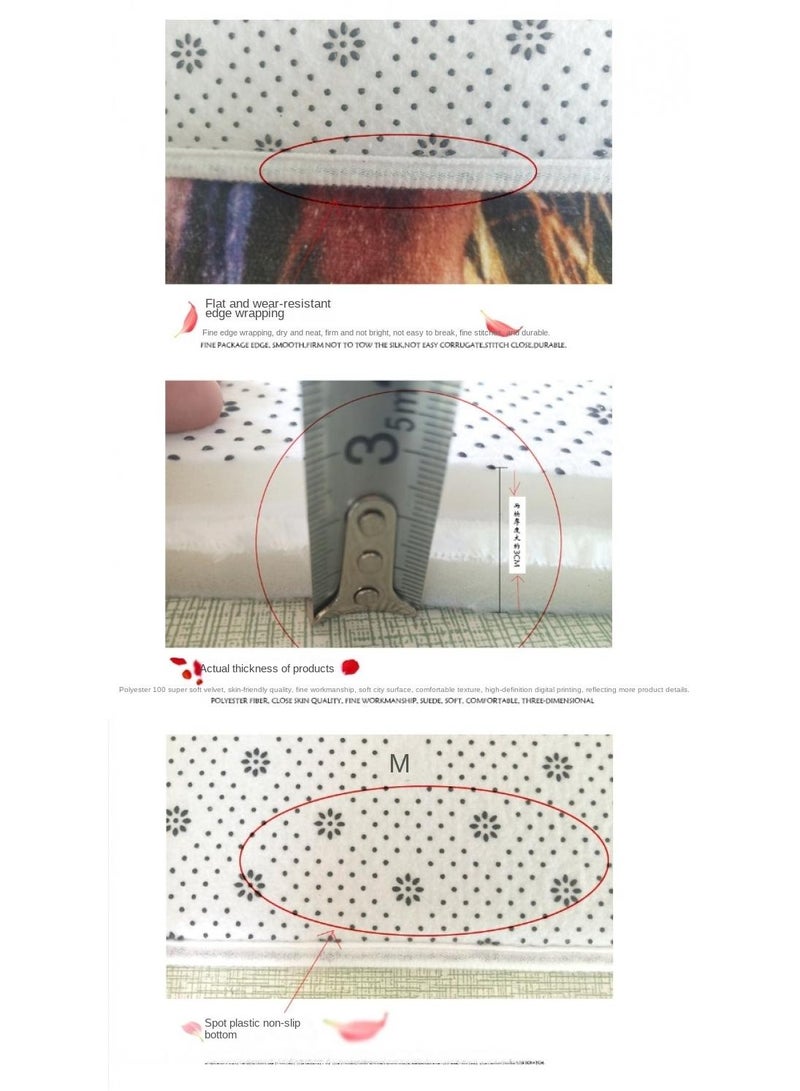 Bluejw ستارة دش مقاومة للماء مكونة من 4 قطع وغطاء مرحاض وسجادة قاعدة غير قابلة للانزلاق وإكسسوارات ديكور الحمام - Image 5