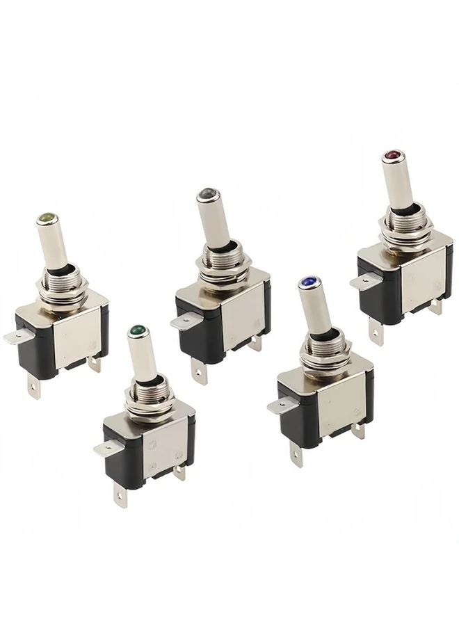 قطعتان من مفتاح التأرجح الأحمر SPST تشغيل وإيقاف ثقيل لاستخدامات المراكب البحرية والسيارات والشاحنات - Image 4