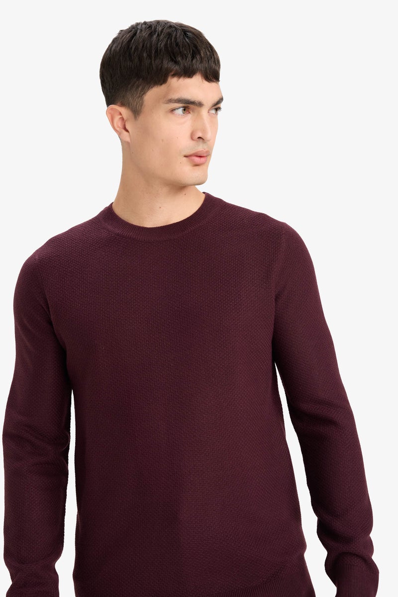 DeFacto Red Man Standard Fit Crew Neck Knitwear Pullover Casual - Image 3