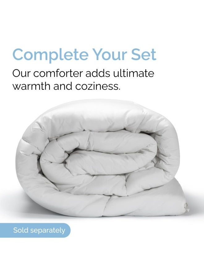 CGK Unlimited - King Size 4 Piece Sheet Set Comfy Breathable And Cooling Sheets Hotel Luxury Bed Sheets For Women And Men Deep Pockets Easy Fit Extra Soft And Wrinkle Free Sheets White Oeko Tex Bed Sheet Set - Image 1